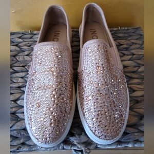 INC International Concepts Sz 5.5 Sparkling Rose Gold Women's Slip-On Shoes